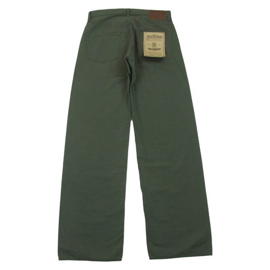 ONI DENIM 鬼デニム ONI200-8GG 8oz Betacham Green Gray Wide Straight 8oz ベタシャン シャンブレー セルビッチ ワイドストレート パンツ カーキ系 30【新古品】【未使用】【中古】