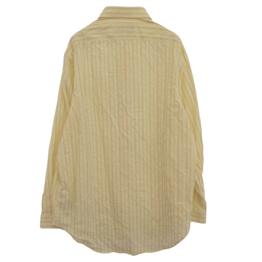 GUCCI グッチ 574508 ロゴ刺繍 ストライプ 長袖 シャツ イエロー系 48【中古】