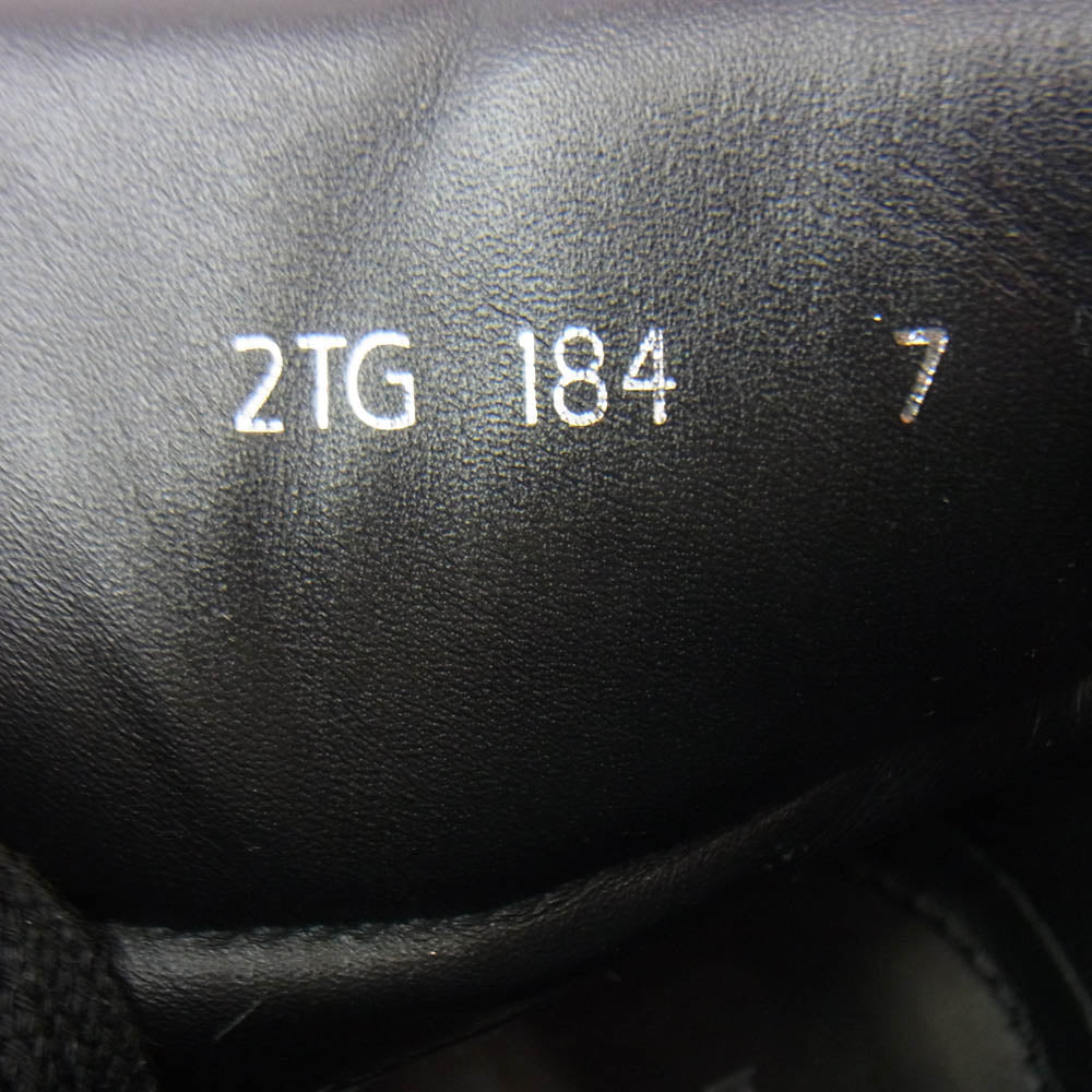 PRADA プラダ 2TG 184 サイド ジップ ハイカット スニーカー ブラック系 7【中古】