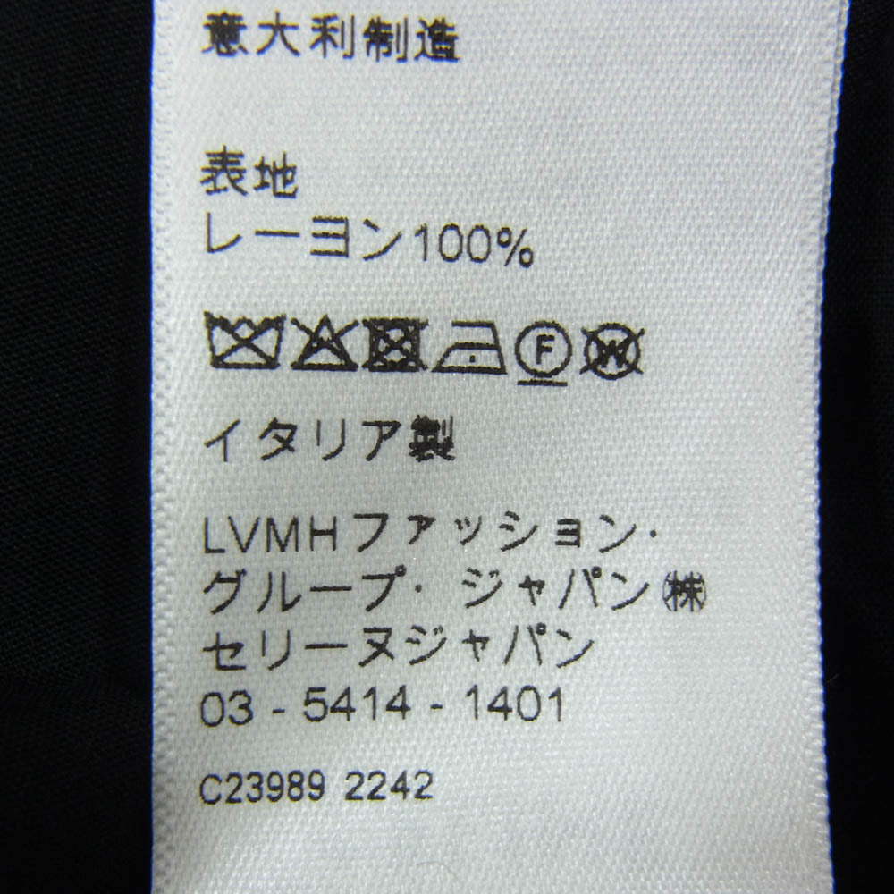 CELINE セリーヌ 23SS 2C947852C エンブロイダリー スタッズ 刺繍 半袖シャツ ブラック系 40【中古】