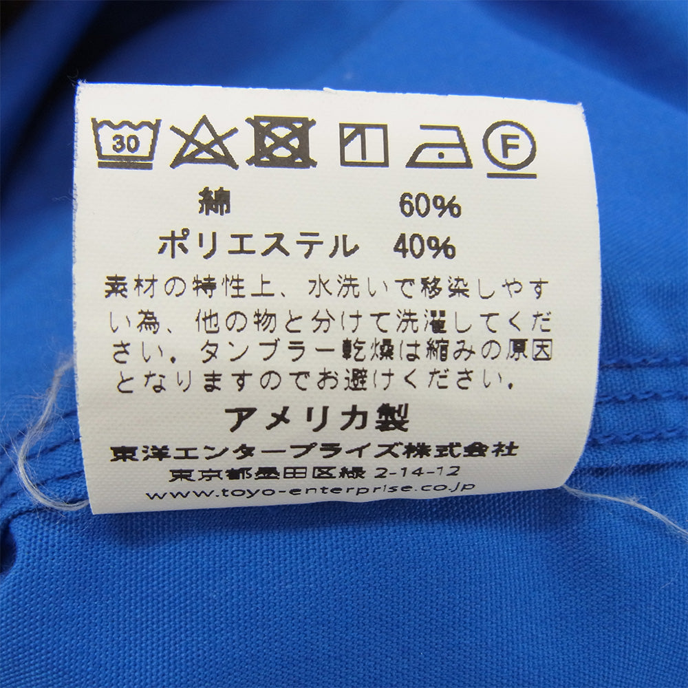 SUGAR CANE シュガーケーン USA製 ワークシャツ ブルー系 M【中古】