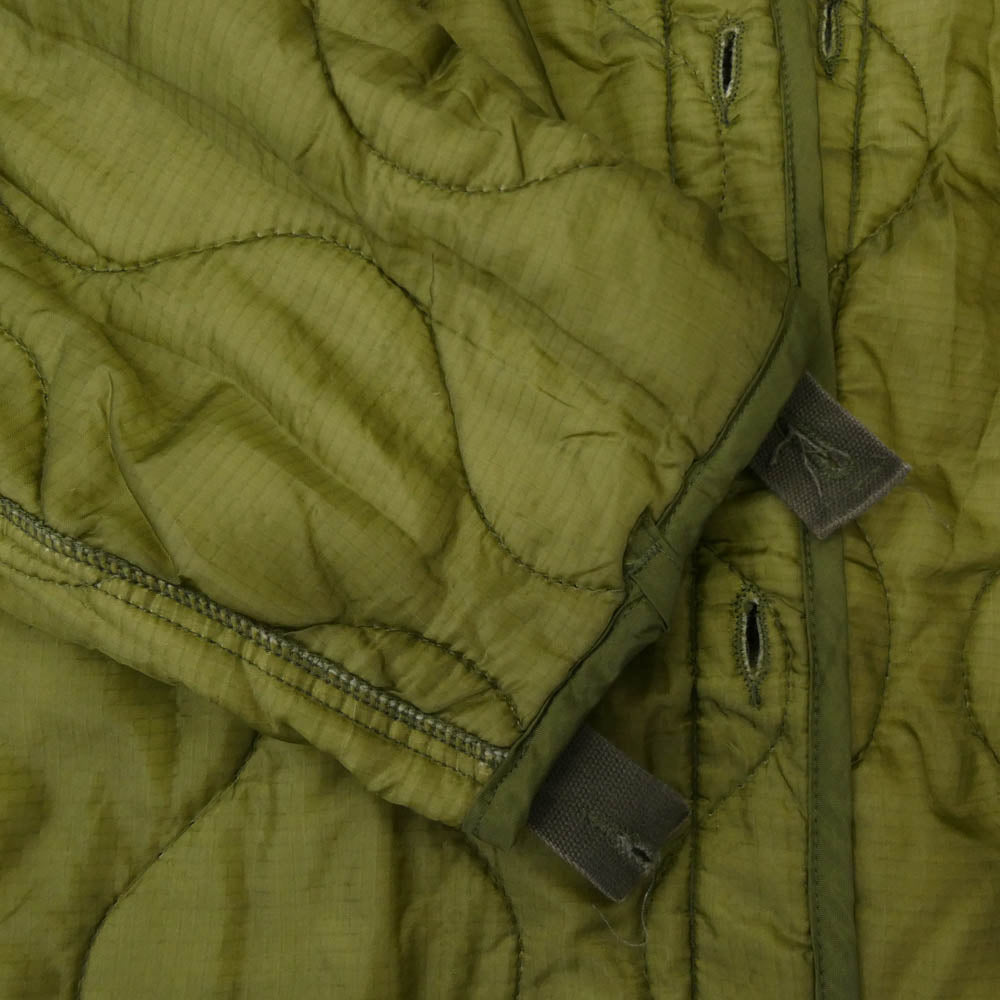 米軍 8415-00-782-2883 80s 当時物 Quilting Liner Jacket ミリタリー キルティングライナー ジャケット グリーン系【中古】