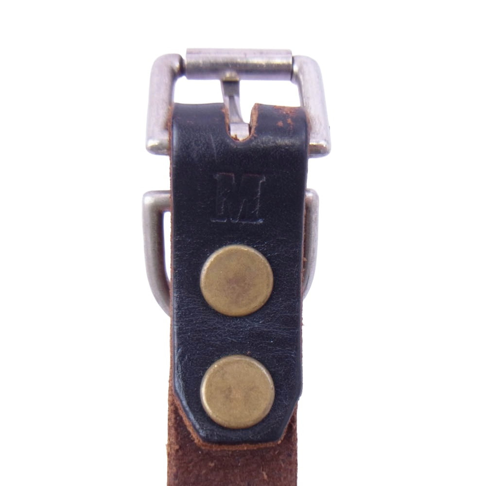 TENDERLOIN テンダーロイン × HTC エイチティーシー T-STUD BELT ナロー スタッズ ベルト ブラック系 M【中古】