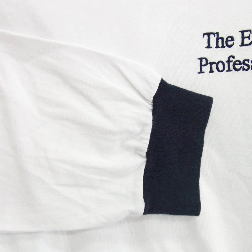 The Ennoy Professional ザ エンノイ プロフェッショナル 20SS SS20BRENCT06AM L/S TEE ロゴ刺繍 クルーネック 長袖 Tシャツ ホワイト系 L【中古】