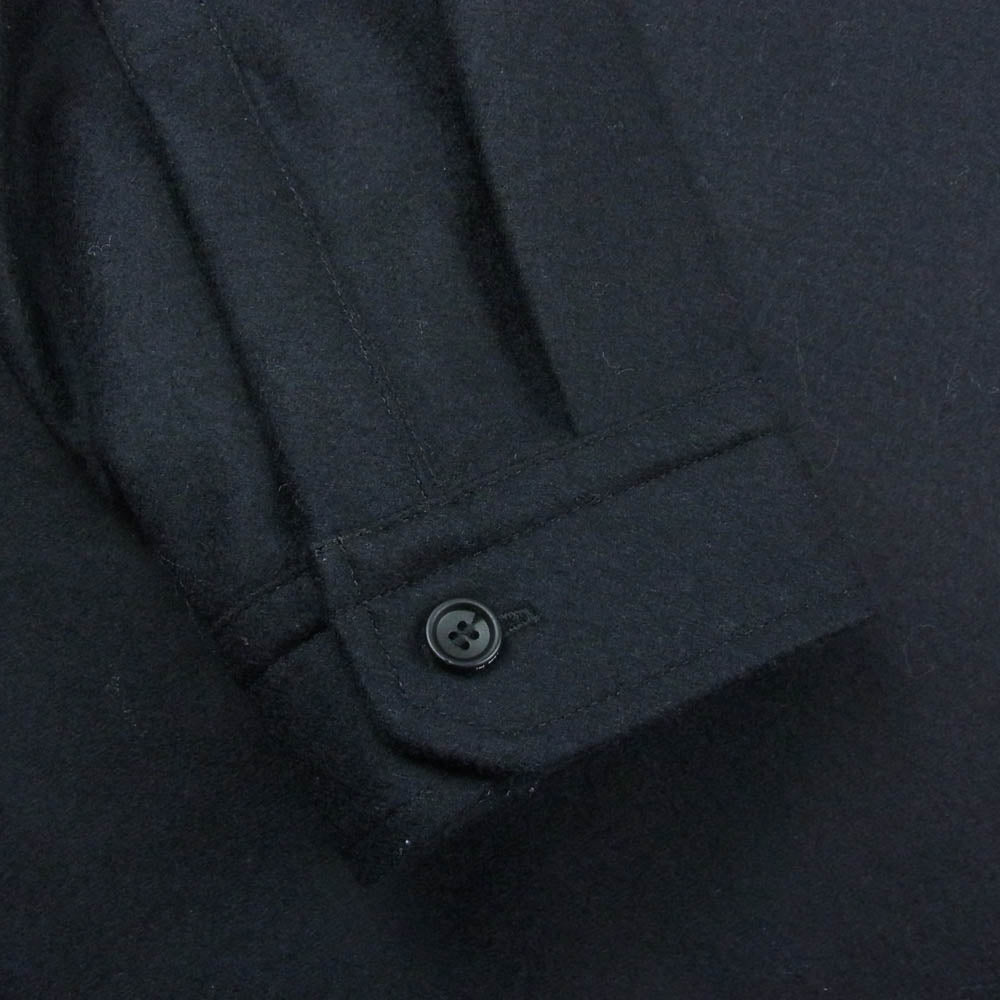 THE RERACS ザリラクス 24AW 24FW-REBL-439-J HALF ZIP PULLOVER SHIRT ハーフジップ ウール プルオーバー シャツ ブラック系 48【中古】