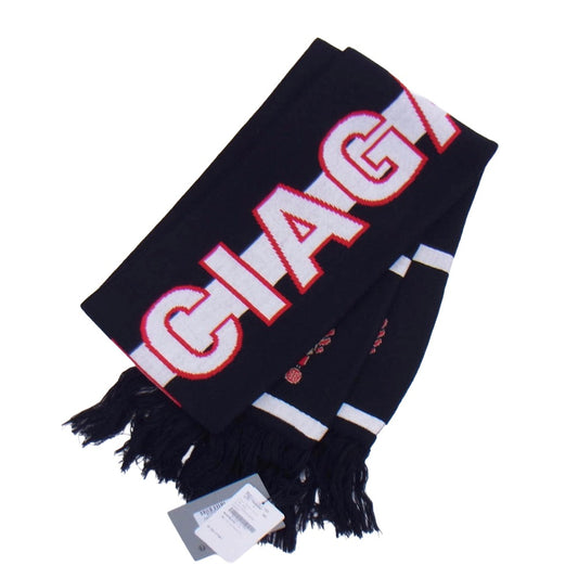 BALENCIAGA バレンシアガ 778778 484B0 Soccer Scarf サッカー マフラー ストール スカーフ ブラック系【新古品】【未使用】【中古】
