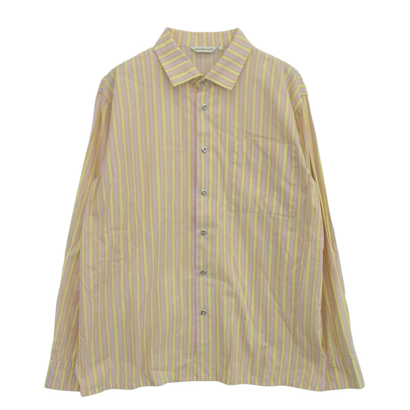 未使用marimekko オレンジ✖️ベージュ ストライプ長袖シャツ S マリメッコ ストライプ長袖シャツ マリメッコ ☆ ヴィンテージ