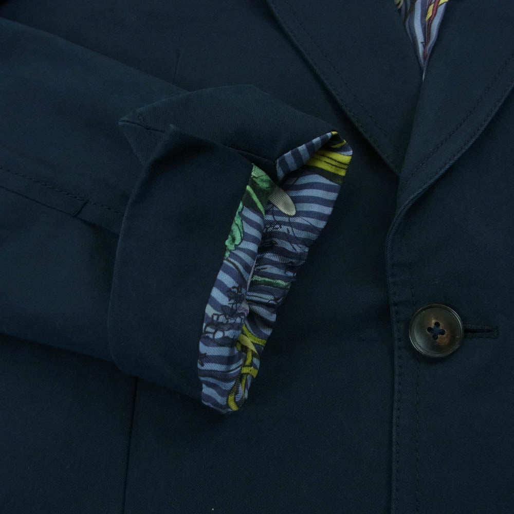 GUCCI グッチ 308095 Z3476 裏地総柄 テーラード ジャケット コットン ネイビー系 46R【中古】