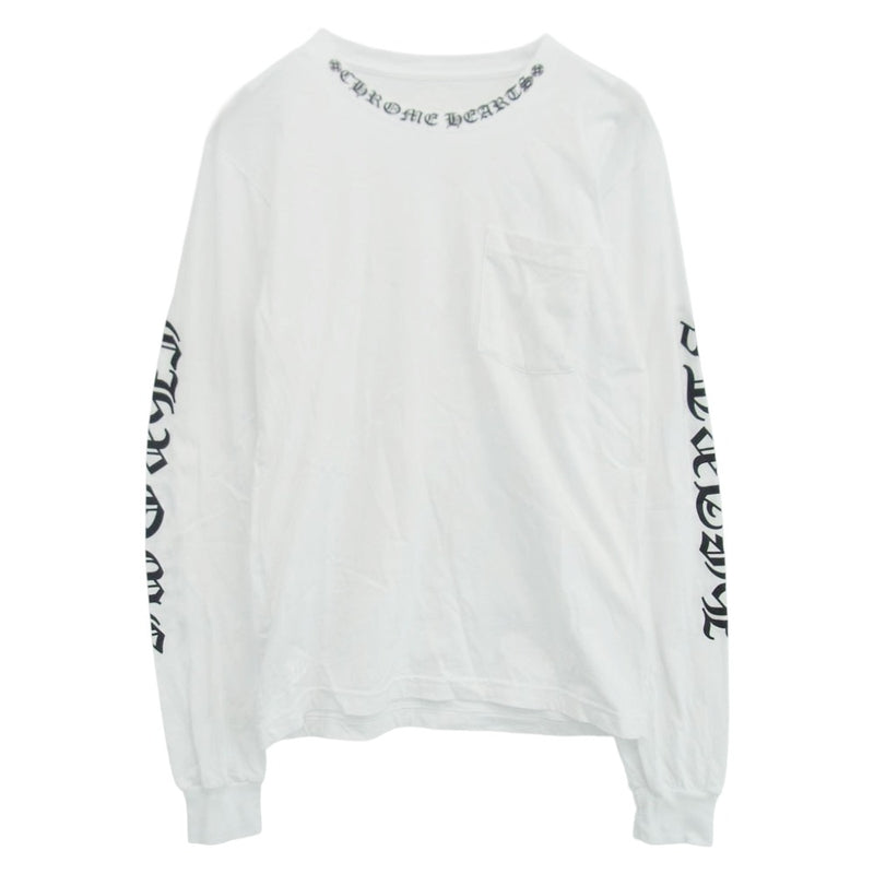 CHROME HEARTS クロムハーツ（原本無） Neck Logo L/S Tee ネックロゴ