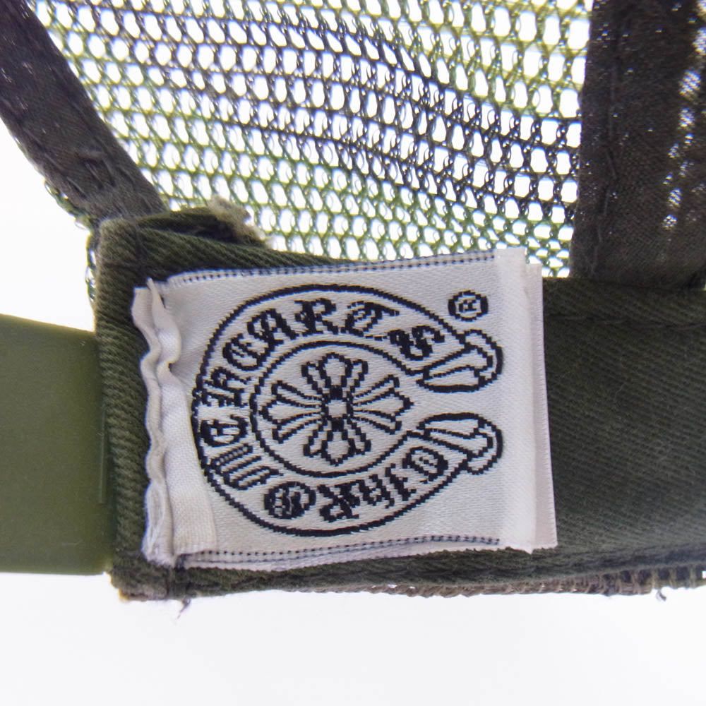 CHROME HEARTS クロムハーツ(原本無) TRUCKER CAP オールド カモフラ 迷彩 クロスボール メッシュ キャップ 帽子 カーキ系【中古】