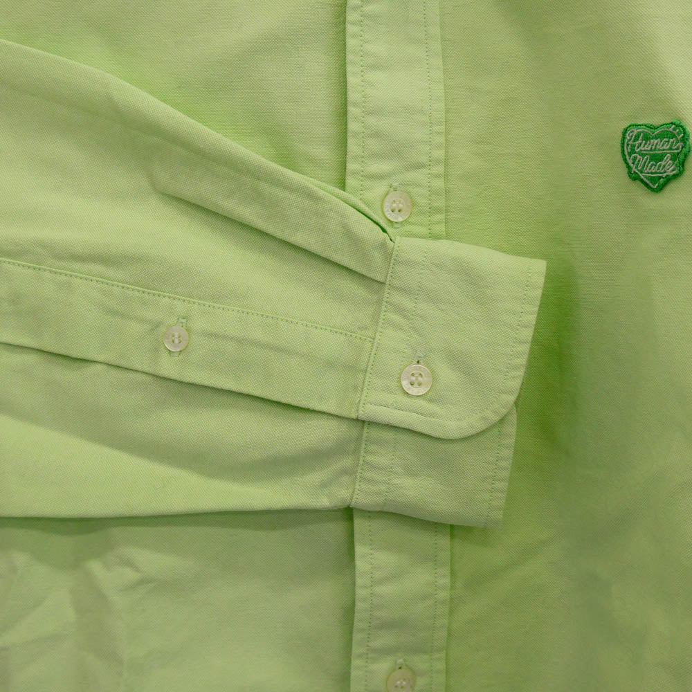 HUMAN MADE ヒューマンメイド OXFORD BD SHIRT オックスフォード ボタンダウン シャツ グリーン系 L【中古】
