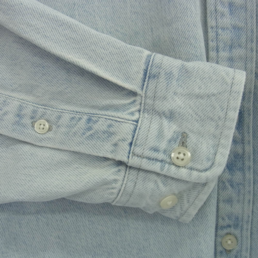 Supreme シュプリーム 24SS Small Box Shirt Washed Blue スモール ボックスロゴ デニムシャツ ライトブルー系 M【中古】