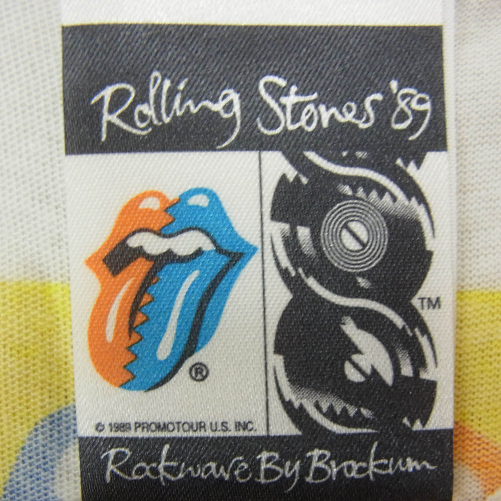 ローリングストーンズ VINTAGE ヴィンテージ 90s 1990 東京公演 バンド Tシャツ ホワイト系 マルチカラー系 L【中古】