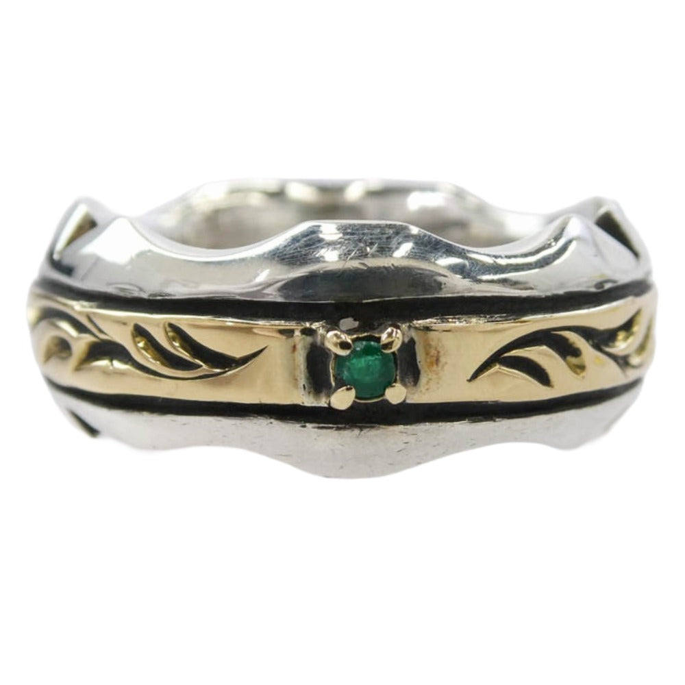 BIGHAND ビッグハンド フェザーコンビリング アラベスク K18 925