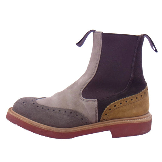 Tricker's トリッカーズ 2754 HENRY ヘンリー スエード サイドゴア ブーツ ライトブラウン系 ベージュ系 23.5cm程度【中古】
