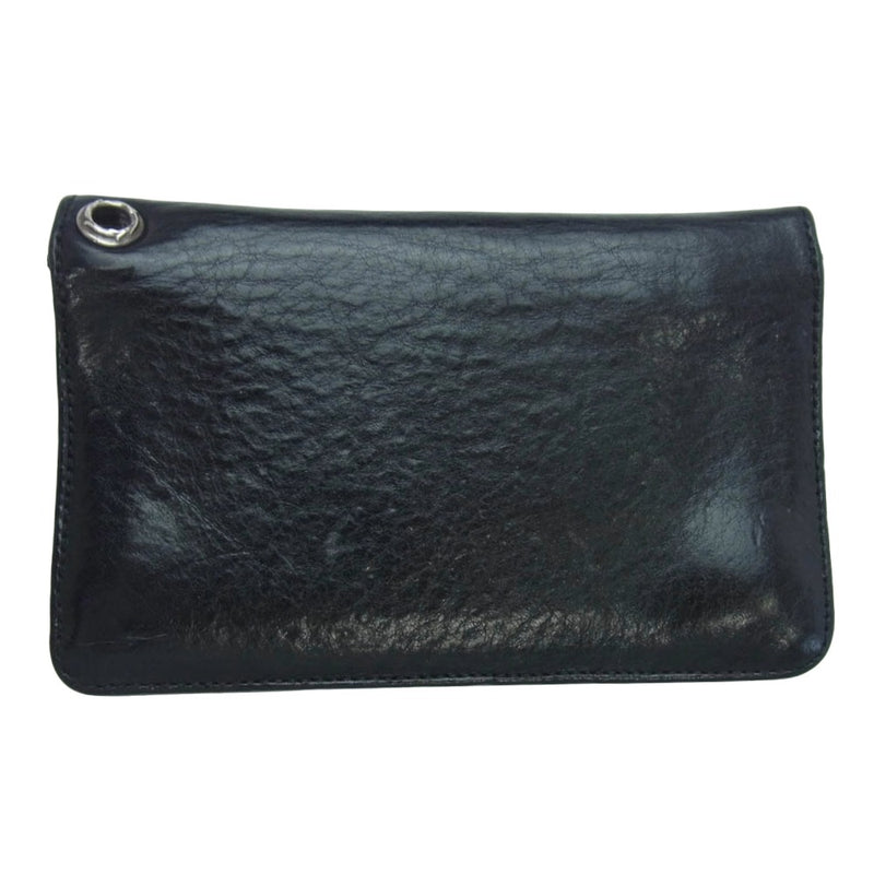 CHROME HEARTS クロムハーツ　クロスボール　長財布　レザー　三つ折り CHROME HEARTS クロムハーツ クロスボール 長財布 レザー 三つ折り