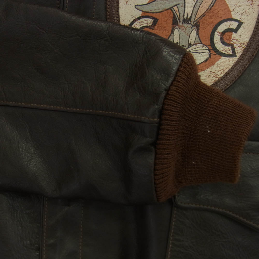 TOY'S McCOY トイズマッコイ TYPE A-2 ROUGH WEAR CLOTHING ラフウェア 実名 1939 ハンプトリップ レザー ジャケット ブラウン系 40【中古】