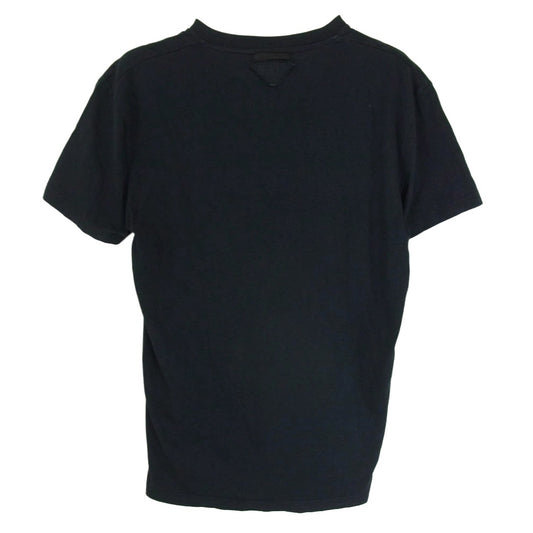 PRADA プラダ Vネック カットソー ショートスリーブ 半袖 Tシャツ ネイビー系 S【中古】