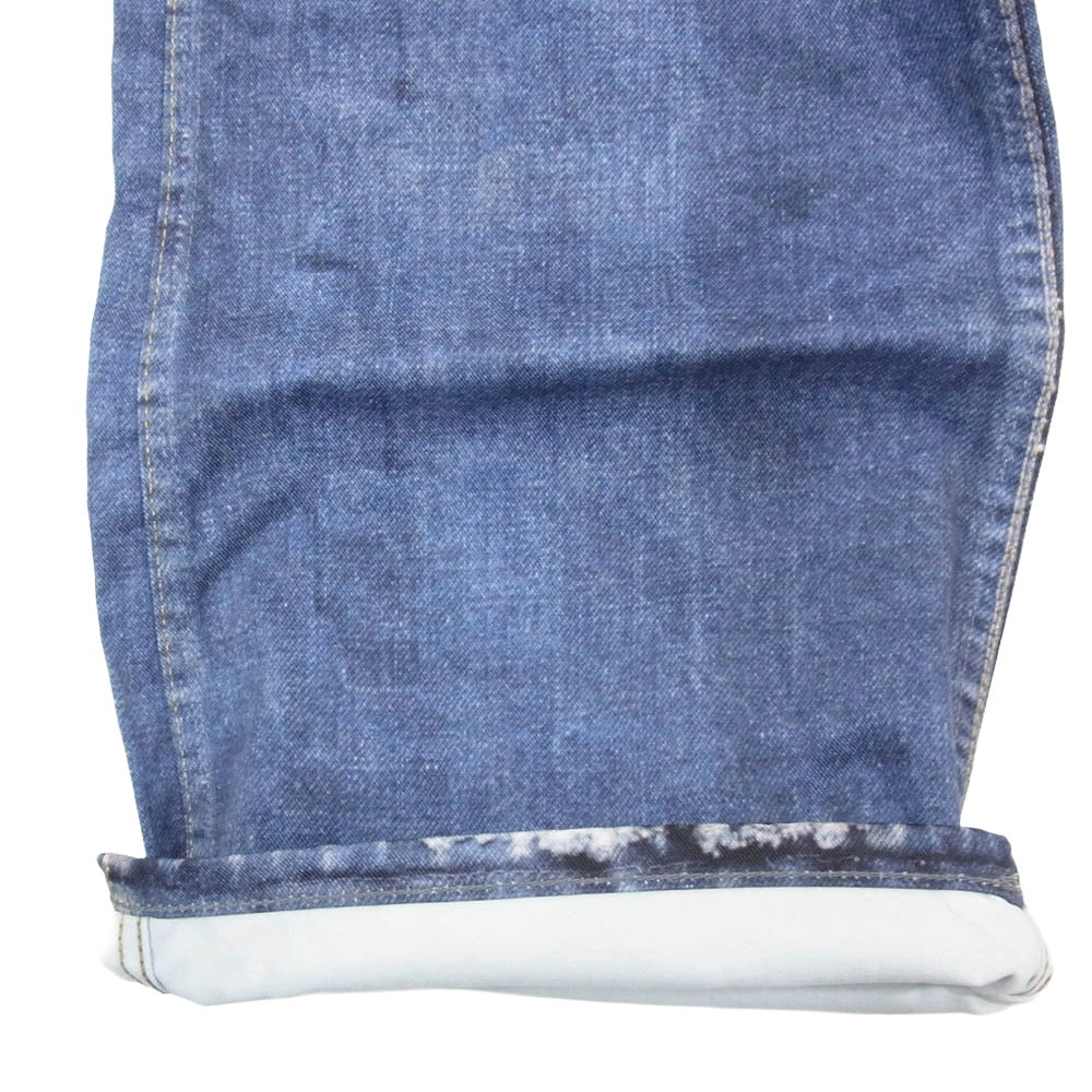 JUNYA WATANABE COMME des GARCONS MAN ジュンヤワタナベコムデギャルソンマン 25SS WO-P918-100 BerBerJin Levi's ベルベルジン リーバイス 607E 転写プリントブーツカットパンツ インディゴブルー系 L【新古品】【未使用】【中古】