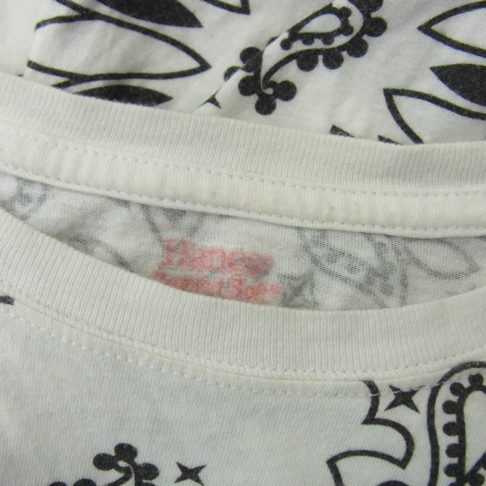 Supreme シュプリーム 22AW × Hanes ヘインズ Bandana Tagless Tees バンダナ 半袖 Tシャツ ホワイト系 表記不明【中古】