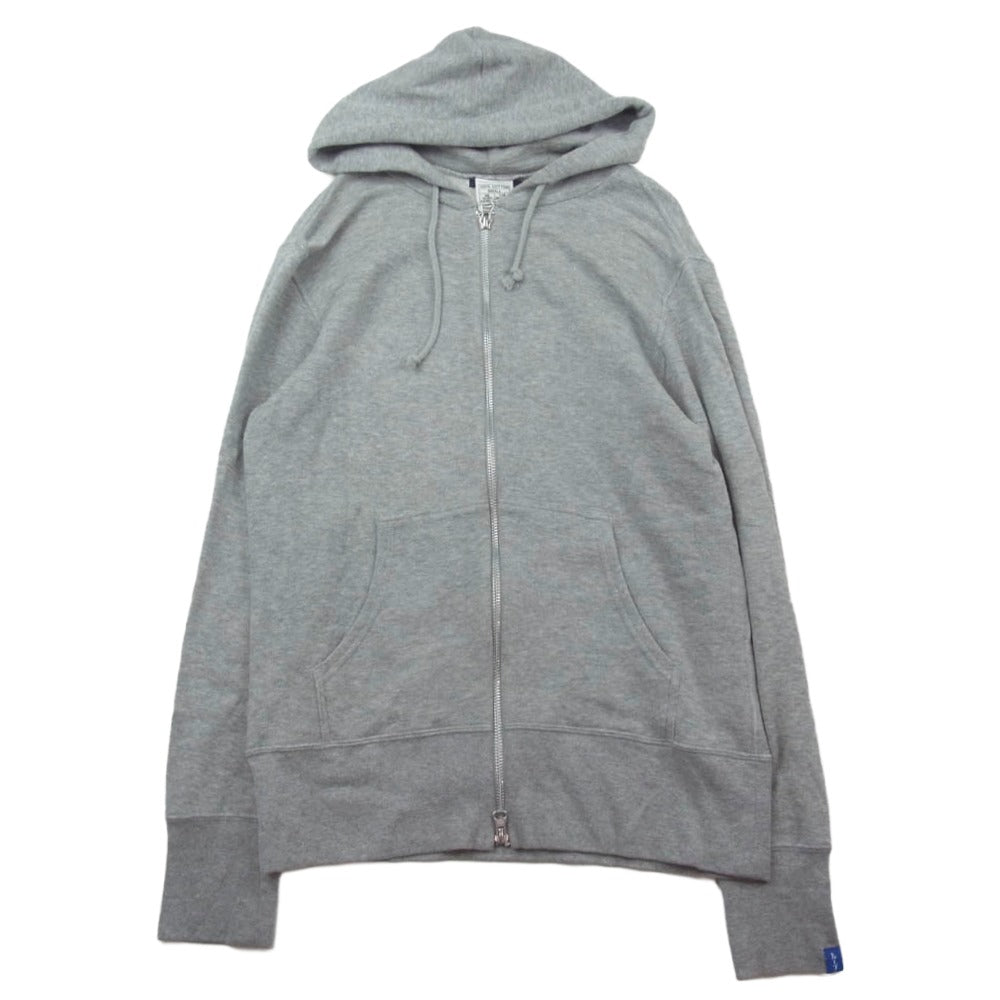 【完売品】LOOPWHEELER ループウィラー フルジップパーカー グレー L 中古・古着通販】LOOPWHEELER (ループウィラー) ジップパーカー グレー