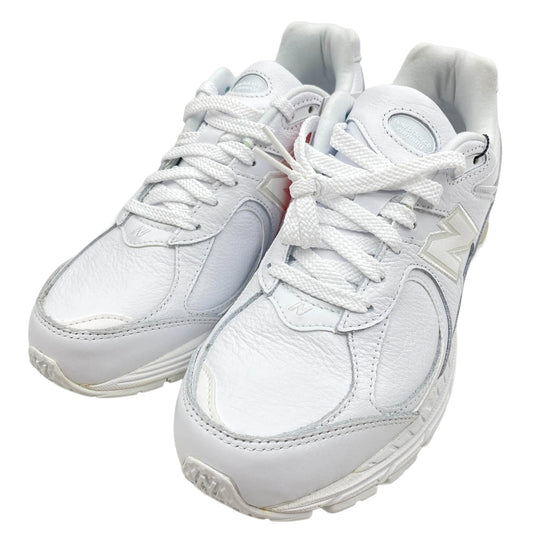 NEW BALANCE ニューバランス ML2002RI ホワイトレザー ローカット スニーカー ホワイト系 27cm【極上美品】【中古】