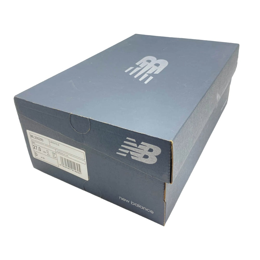 NEW BALANCE ニューバランス ML2002RI ホワイトレザー ローカット スニーカー ホワイト系 27cm【極上美品】【中古】
