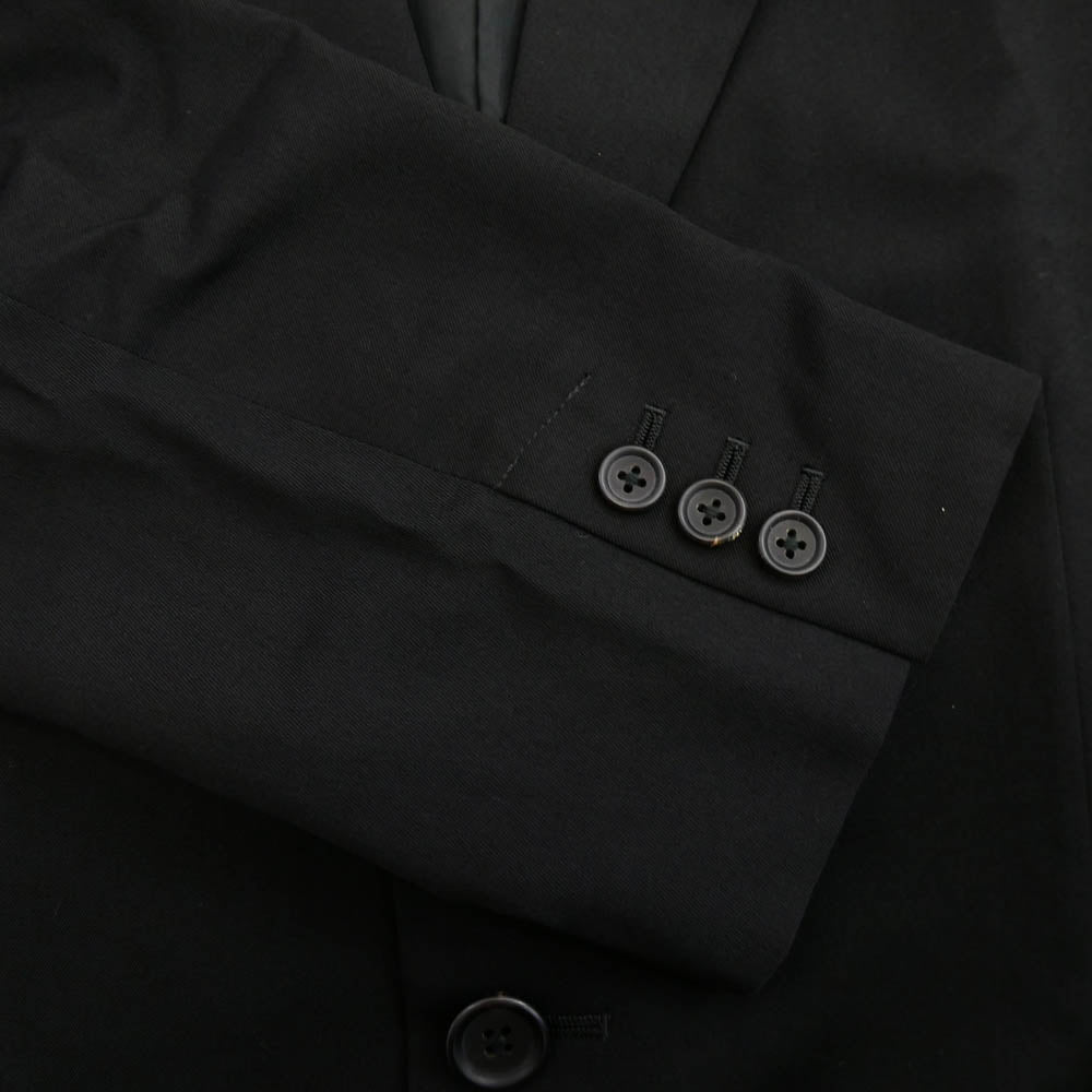 Yohji Yamamoto POUR HOMME ヨウジヤマモトプールオム HZ-J32-100-2 後ろプリーツ背抜きJ ウールギャバ テーラード ジャケット ブラック系 4【極上美品】【中古】