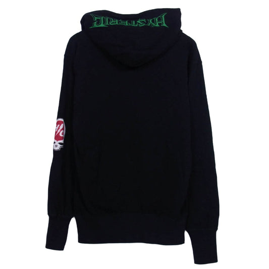 HYSTERIC GLAMOUR ヒステリックグラマー 02173CF07 METAL LOGO プリント プルオーバー パーカー ブラック系 S【中古】
