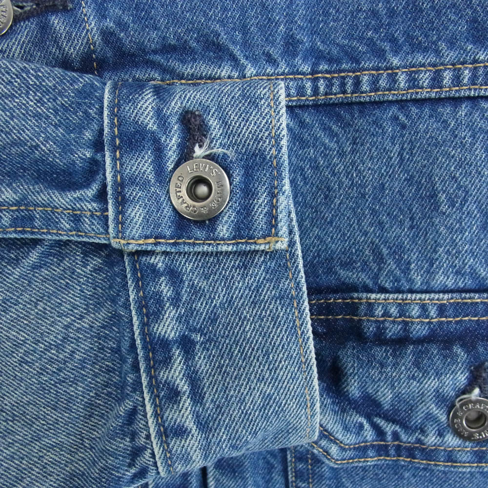 Levi's リーバイス 21261-0020 MADE&CRAFTED 加工 オーバーサイズ ビックシルエット TYPE II デニム ジャケット インディゴブルー系 S【中古】