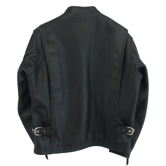 KADOYA カドヤ ヘッドファクトリー HF/AS-1VS 裏地キルティング シングルライダースジャケット ブラック系 LL【中古】