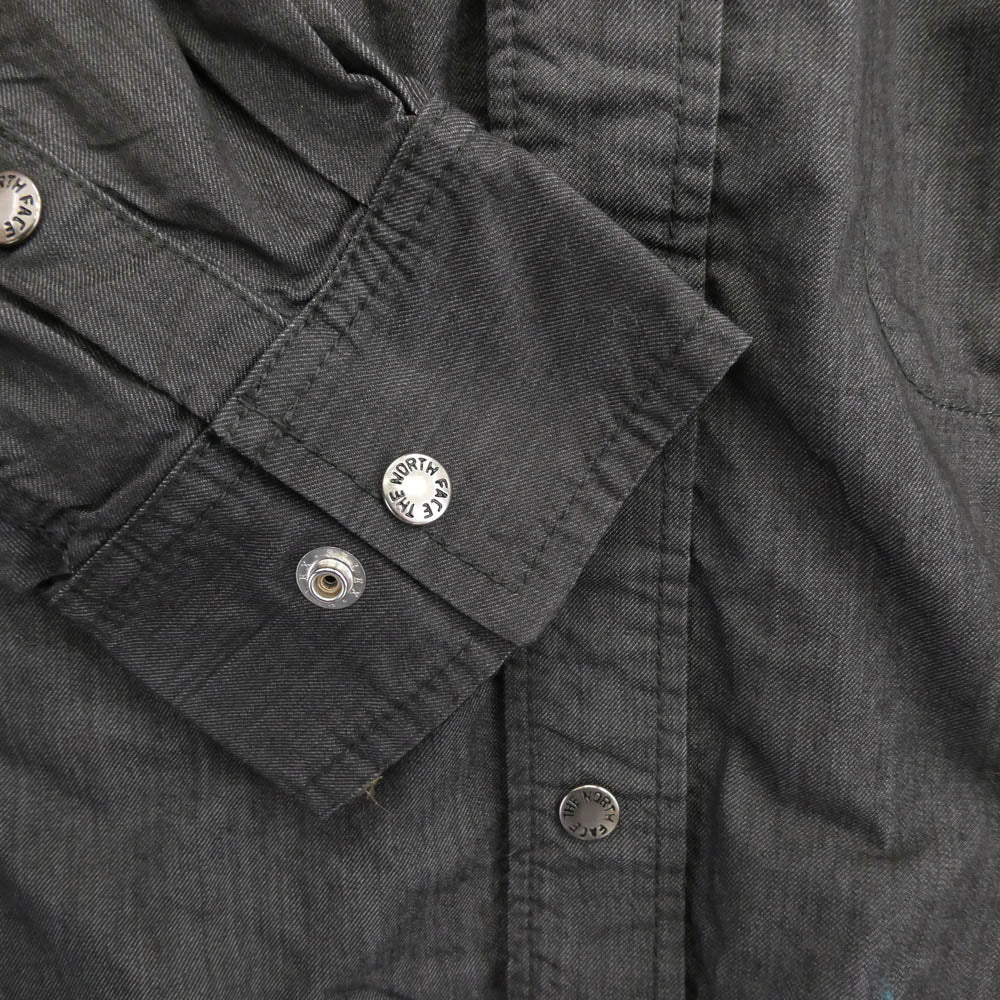 THE NORTH FACE ノースフェイス NR72130 L/S NYLON DENIM NUPTSE SHIRT ロングスリーブ ナイロンデニム ヌプシシャツ ダークグレー系 XL【中古】