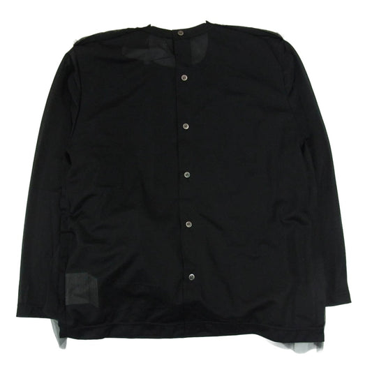 tao COMME des GARCONS タオ コムデギャルソン 25SS TO-T021-051 シアー ギャザーチュニック レイヤード 長袖 シャツ ブラック系 L【美品】【中古】