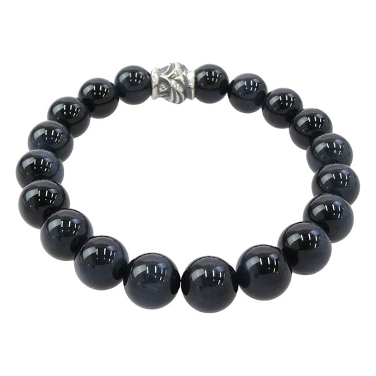 LONE ONES ロンワンズ MFSB-0002-BTE 販売証明書カード付 ホーク ビード ブラックタイガーアイ ブレスレット ブラック系【美品】【中古】