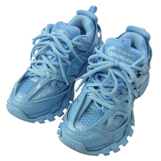 BALENCIAGA バレンシアガ 542436 track トラック トレーナー スニーカー ライトブルー系 36【中古】
