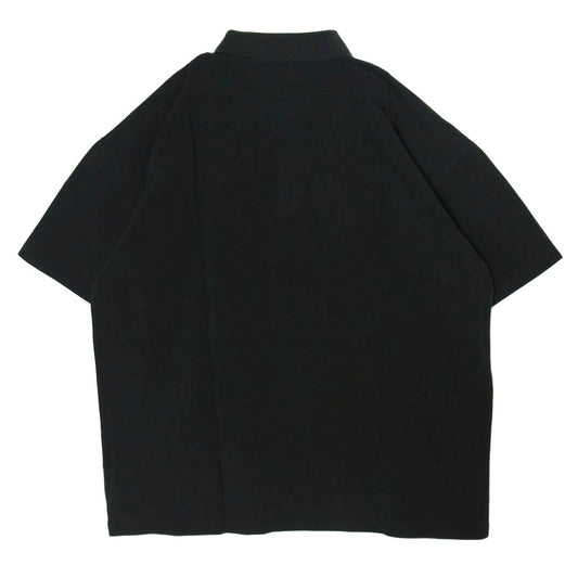DESCENDANT ディセンダント 23SS 231ATDS-CSM01S CETUS POLO SS ロゴ刺繍 オゾン加工 鹿の子 半袖 ポロシャツ ブラック系 3【新古品】【未使用】【中古】