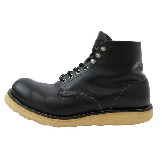 RED WING レッドウィング 8165 90s USA製 四角犬タグ CLASSIC WORK クラシックワーク アイリッシュセッター ブーツ ブラック系 9.5【中古】