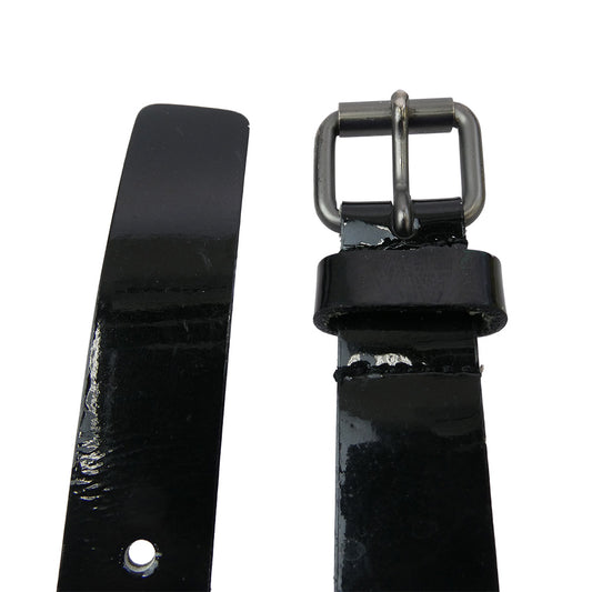 JUNYA WATANABE COMME des GARCONS ジュンヤワタナベコムデギャルソン chain belt エナメルレザー チェーン ロング ベルト ブラック系【中古】
