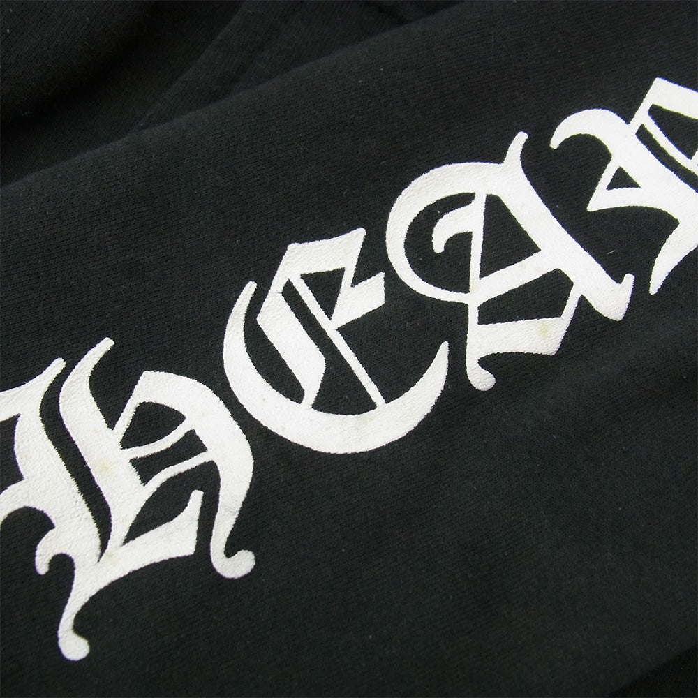 CHROME HEARTS クロムハーツ(原本無) OLD Horseshoe Hoodie オールド ホースシュー ジップ パーカー ブラック系 XL【中古】
