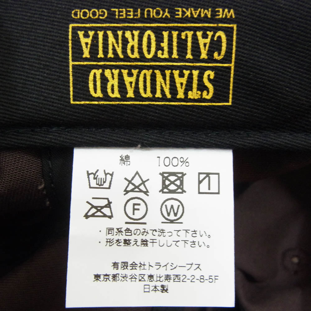 STANDARD CALIFORNIA スタンダードカリフォルニア Jeff for SD Logo Baseball Cap ロゴ刺繍 ベースボール キャップ 帽子 ブラウン系【美品】【中古】
