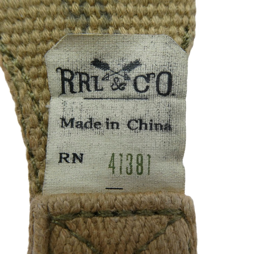 RRL ダブルアールエル ミリタリー ダブルリング ベルト ライトブラウン系 36【中古】