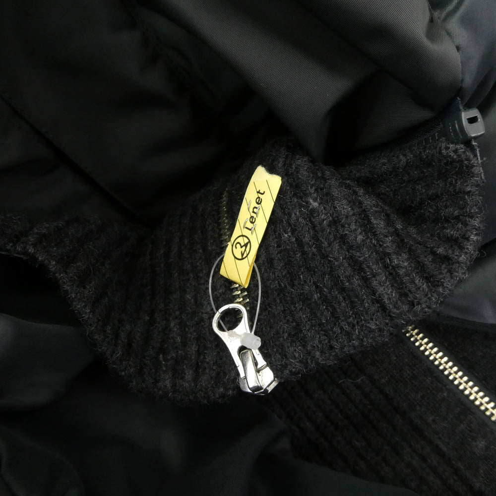 ENFOLD エンフォルド 300is230-0301 KNIT LAYERED BALLOON COAT ニットレイヤード バルーンコート 中綿 ジャケット ブラック系 36【中古】