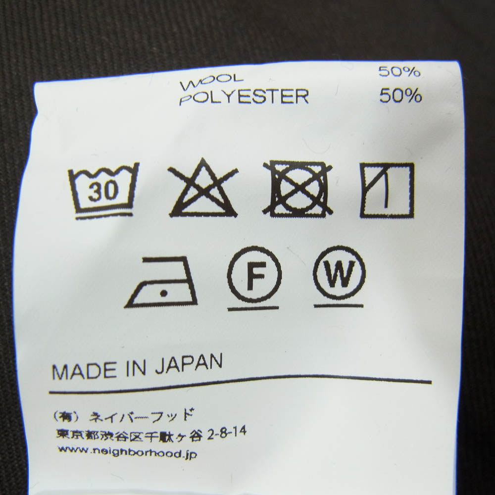 NEIGHBORHOOD ネイバーフッド 22AW 222AQNH-PTM02 TUCK PT WE タック パンツ スラックス ブラウン系 S【中古】