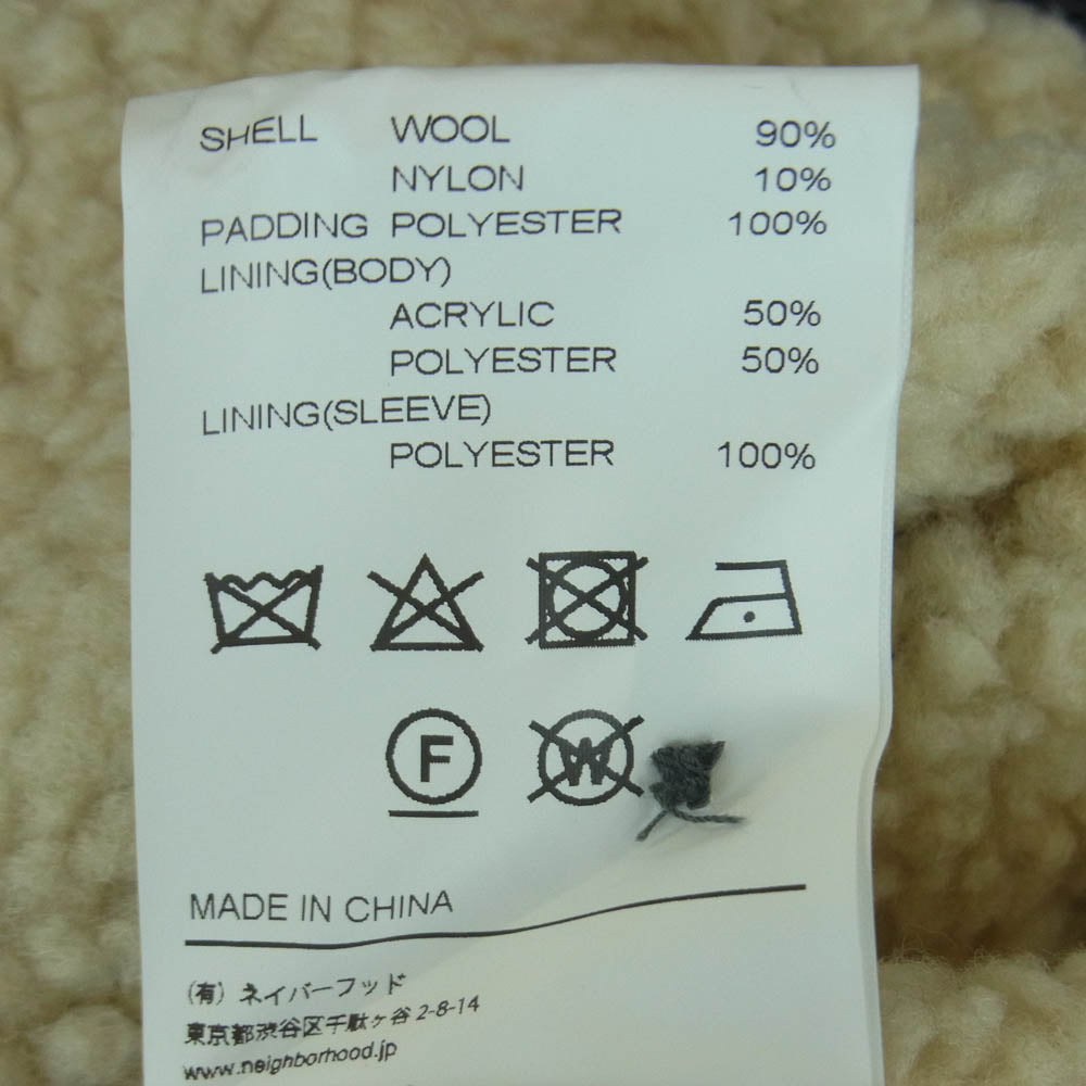 NEIGHBORHOOD ネイバーフッド 22AW 2221508N-SHM01 PENDLETON CHECK BOA SH LS.WO ペンドルトン チェック ボア オンブレチェック ロゴ刺繍 シャツ ジャケット ネイビー系 ホワイト系 XL【新古品】【未使用】【中古】