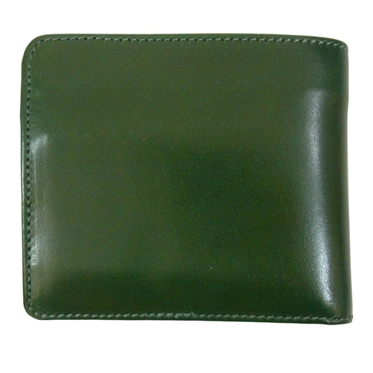 GLENROYAL グレンロイヤル 03-6171 HIP WALLET WITH DIVIDER 二つ折り財布 ブライドルレザー グリーン系【美品】【中古】