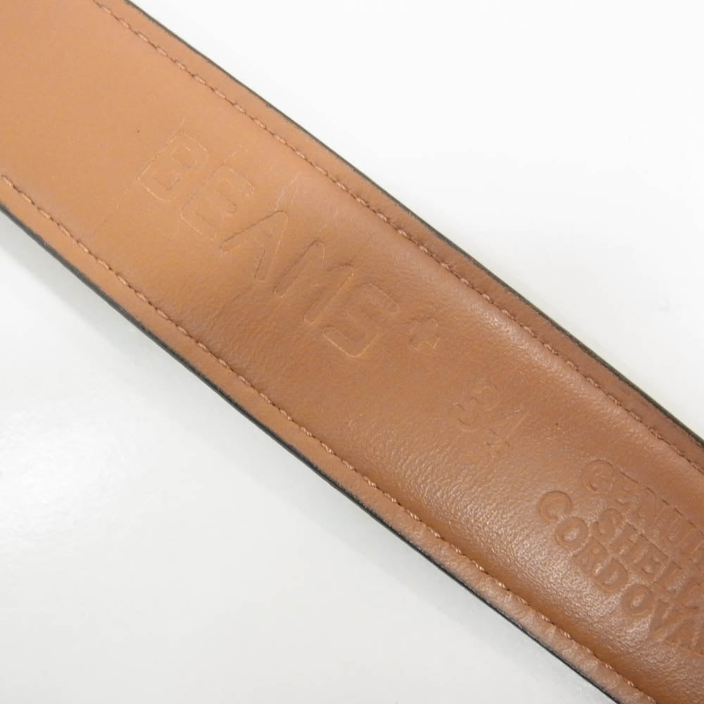 BEAMS ビームス BEAMS PLUS ビームス プラス コードバン ベルト ブラック系【中古】