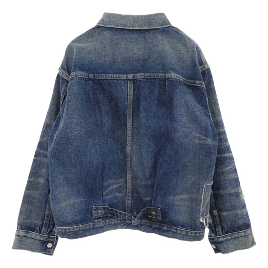 JUNYA WATANABE COMME des GARCONS MAN ジュンヤワタナベコムデギャルソンマン 24AW WN-J924 New Manual W Name Jacket ニュー マニュアル ネーム デニムジャケット インディゴブルー系 S【中古】