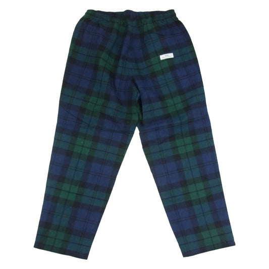 WTAPS ダブルタップス 22AW 222TQDT-PTM02 Seagull 03 Trousers Cotton. Flannel. Textile. Crst Green シーガル 03 トラウザー コットン フランネル テキスタイル クレスト チェック パンツ ネイビー系 X02【中古】