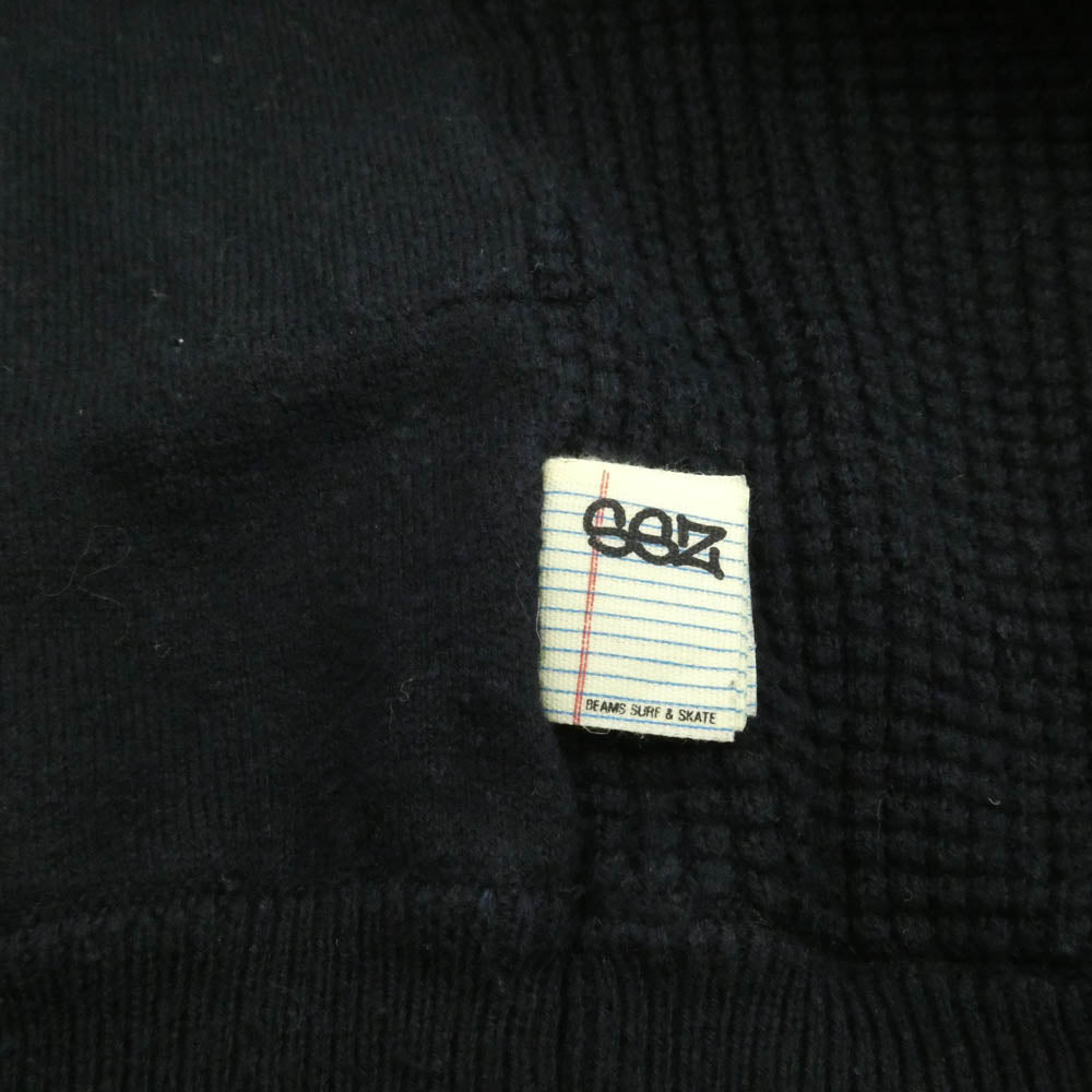 BEAMS ビームス 22AW 11-15-0026-156 × SSZ エスエスズィー BOTH SIDE KNIT クルーネック スウェット トレーナー ダークネイビー系 L【中古】