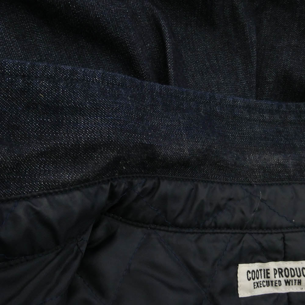 COOTIE クーティー Denim Quilting Shirt Jacket デニム キルティング シャツ ジャケット ネイビー系 L【中古】